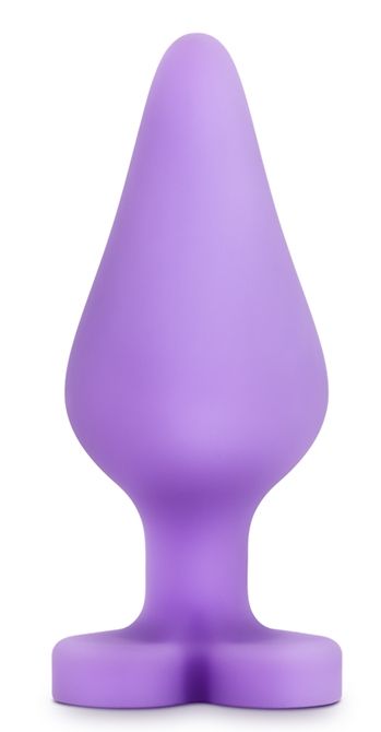Фиолетовая анальная пробка Naughty Candy Heart Do Me Now - 8,9 см. - Blush Novelties - купить с доставкой в Новочебоксарске