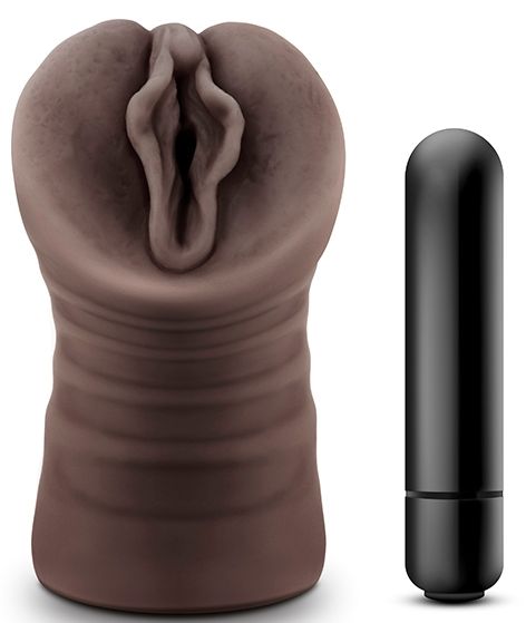 Коричневый мастурбатор-вагина Alexis - Blush Novelties - в Новочебоксарске купить с доставкой