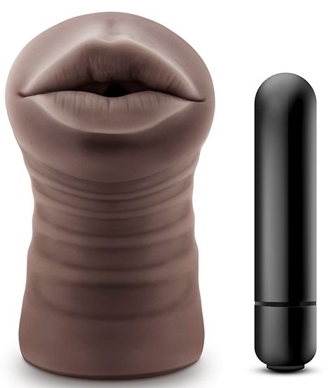 Коричневый мастурбатор-ротик Heather - Blush Novelties - в Новочебоксарске купить с доставкой