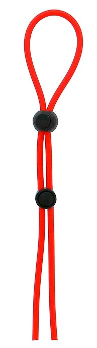 Красное лассо на пенис с двумя бусинами STRETCHY LASSO CAGE - Dream Toys - в Новочебоксарске купить с доставкой