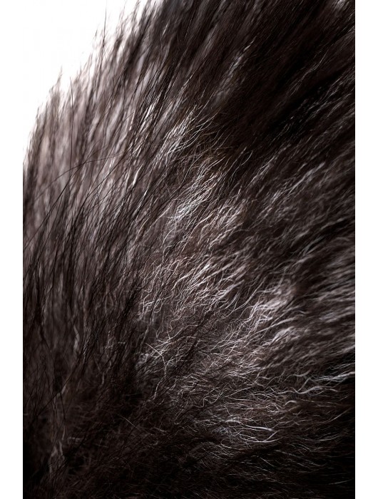 Серебристая металлическая анальная втулка с хвостом чернобурой лисы - размер S - ToyFa - купить с доставкой в Новочебоксарске