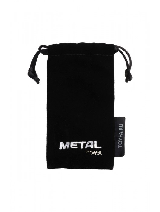 Серебристая конусовидная анальная пробка с фиолетовым кристаллом - 7 см. - ToyFa - купить с доставкой в Новочебоксарске