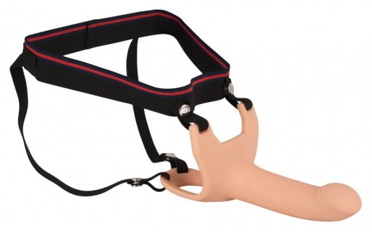 Силиконовый полый страпон на ремнях Silicone Strap-on - 16 см. - Orion - купить с доставкой в Новочебоксарске