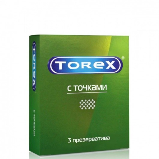 Текстурированные презервативы Torex  С точками  - 3 шт. - Torex - купить с доставкой в Новочебоксарске