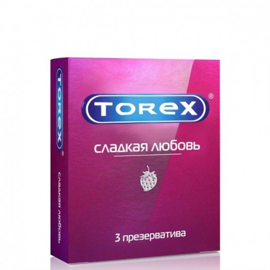 Презервативы Torex  Сладкая любовь  с ароматом клубники - 3 шт. - Torex - купить с доставкой в Новочебоксарске