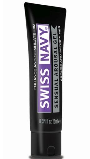 Возбуждающий гель-лубрикант на водной основе Sensual Arousal Lubricant - 10 мл. - Swiss navy - купить с доставкой в Новочебоксарске