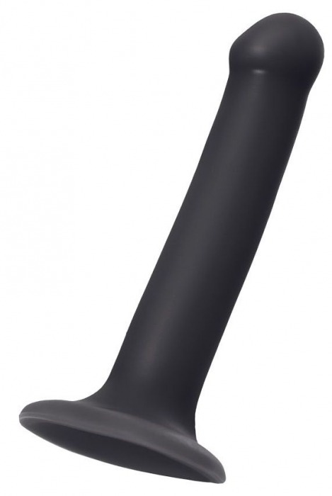 Черный фаллос на присоске Silicone Bendable Dildo M - 18 см. - Strap-on-me - купить с доставкой в Новочебоксарске