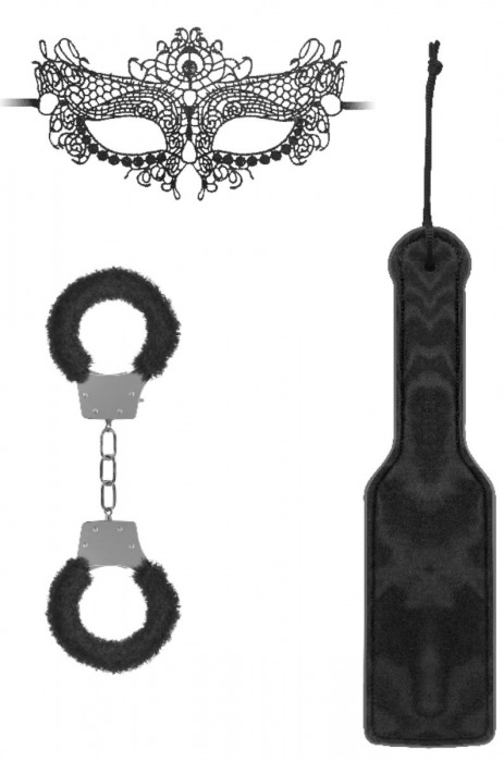 Черный игровой набор Introductory Bondage Kit №4 - Shots Media BV - купить с доставкой в Новочебоксарске