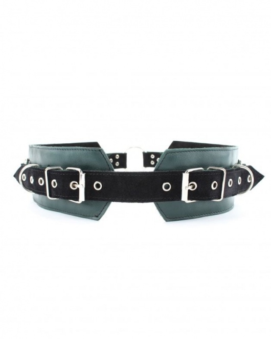 Изумрудный пояс Ladys Arsenal с колечками для крепления - БДСМ Арсенал - купить с доставкой в Новочебоксарске