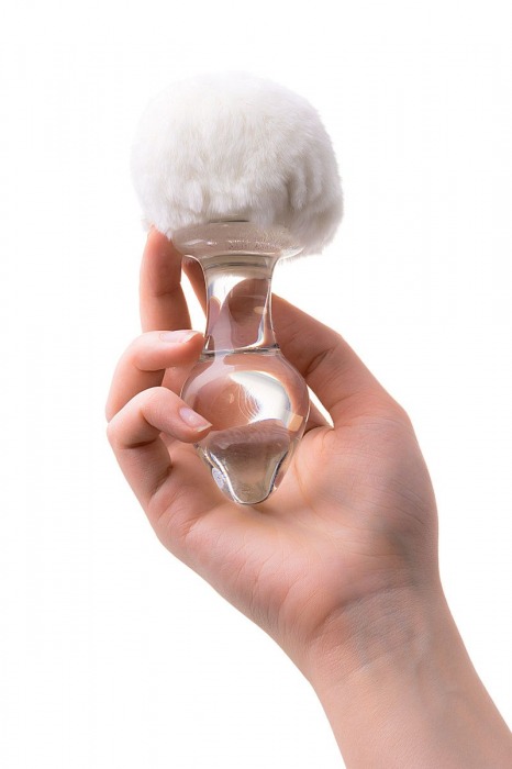 Стеклянная анальная втулка с хвостиком - 9,5 см. - Sexus - купить с доставкой в Новочебоксарске