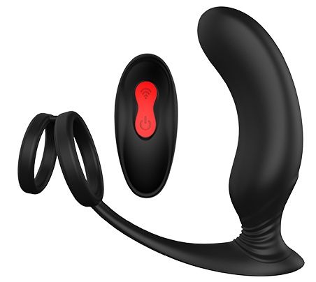 Черный массажер простаты REMOTE P-PLEASER - Dream Toys - в Новочебоксарске купить с доставкой