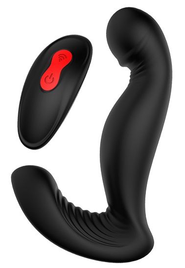 Черный вибромассажер простаты SWIRLING P-PLEASER - Dream Toys - в Новочебоксарске купить с доставкой