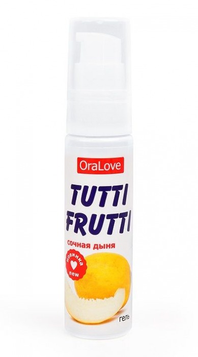 Гель-смазка Tutti-frutti со вкусом сочной дыни - 30 гр. - Биоритм - купить с доставкой в Новочебоксарске