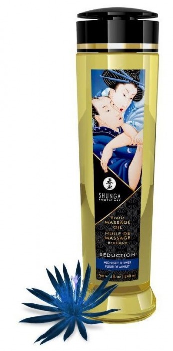 Массажное масло с ароматом ночных цветов Seduction - 240 мл. - Shunga - купить с доставкой в Новочебоксарске