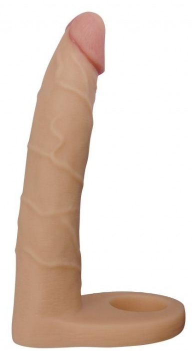 Телесная насадка-фаллоимитатор для двойного проникновения - 17 см. - Lovetoy - купить с доставкой в Новочебоксарске