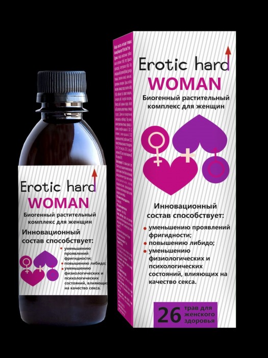 Женский биогенный концентрат для повышения либидо Erotic hard Woman - 250 мл. - Erotic Hard - купить с доставкой в Новочебоксарске