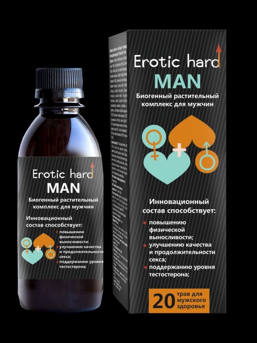 Мужской биогенный концентрат для усиления эрекции Erotic hard Man - 250 мл. - Erotic Hard - купить с доставкой в Новочебоксарске