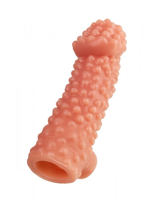 Телесная насадка на фаллос с отверстием для мошонки - 15,6 см. - KOKOS - в Новочебоксарске купить с доставкой