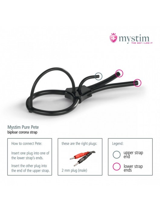 Утяжка под головку для электростимулятора Pure Pete - MyStim - купить с доставкой в Новочебоксарске