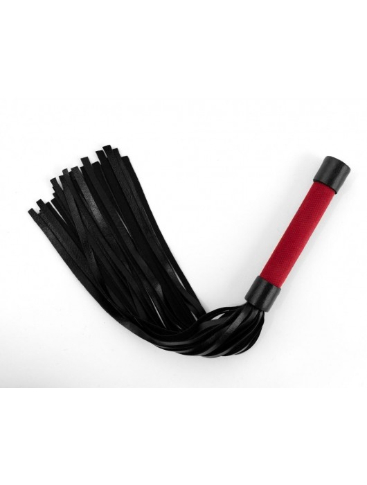 Красно-черная плеть My Rules - 43 см. - БДСМ Арсенал - купить с доставкой в Новочебоксарске