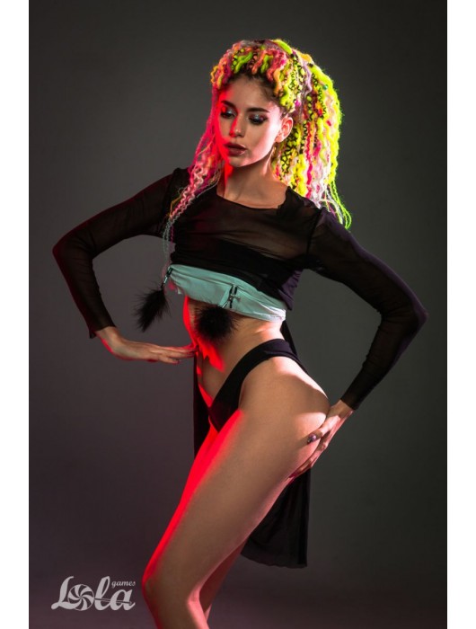 Зажимы на соски с черным пухом Euphoric - Lola Games - купить с доставкой в Новочебоксарске