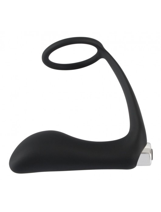 Черное эрекционное кольцо с анальной вибропробкой Vibrating Ring   Plug - Orion - в Новочебоксарске купить с доставкой