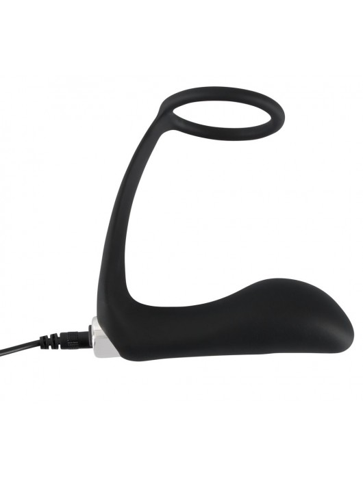 Черное эрекционное кольцо с анальной вибропробкой Vibrating Ring   Plug - Orion - в Новочебоксарске купить с доставкой