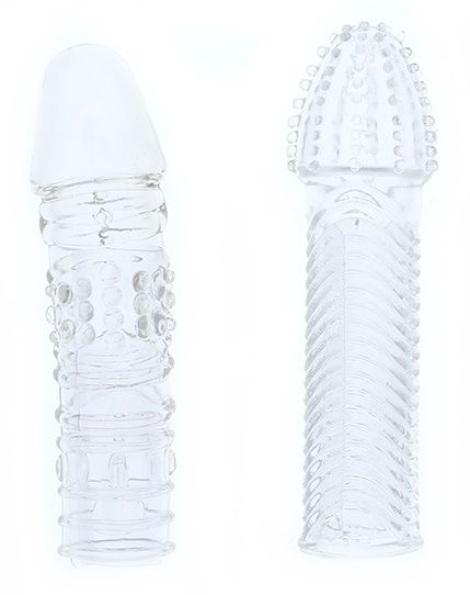 Комплект из 2 прозрачных насадок на пенис PENIS EXTENDER PACK - Dream Toys - в Новочебоксарске купить с доставкой