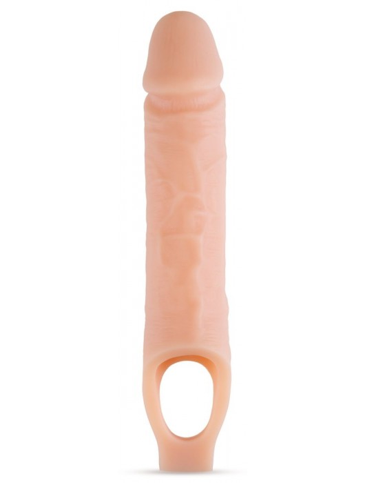 Телесный реалистичный фаллоудлинитель 10 Inch Silicone Cock Sheath Penis Extender - 25,4 см. - Blush Novelties - в Новочебоксарске купить с доставкой