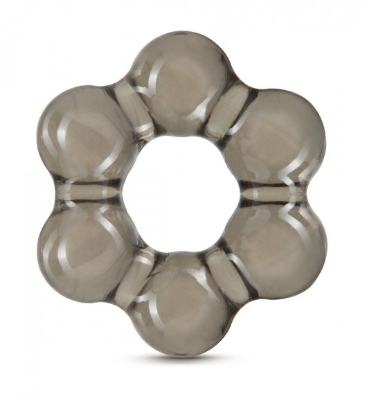 Дымчатое эрекционное кольцо Stay Hard Thick Bead Cock Ring - Blush Novelties - в Новочебоксарске купить с доставкой