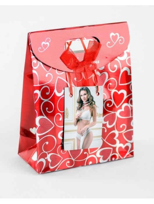 Бело-красный ошейник из натуральной кожи с нежным мехом - БДСМ Арсенал - купить с доставкой в Новочебоксарске