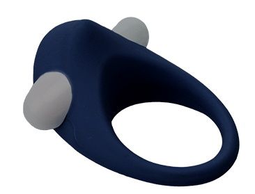 Гладкое синее эрекционное виброкольцо STIMU RING - Dream Toys - в Новочебоксарске купить с доставкой