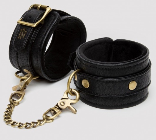 Черные оковы на ноги Bound to You Faux Leather Ankle Cuffs - Fifty Shades of Grey - купить с доставкой в Новочебоксарске