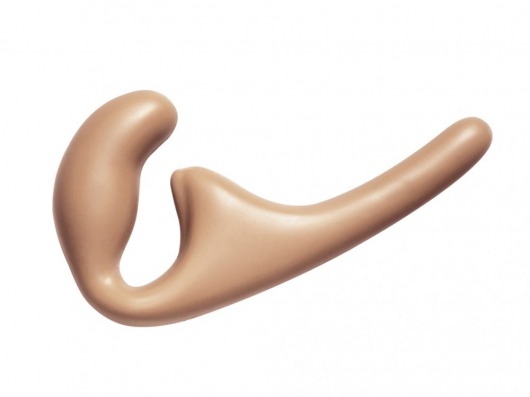 Бежевый безремневой страпон Seduction - 20,5 см. - Lola Games - купить с доставкой в Новочебоксарске
