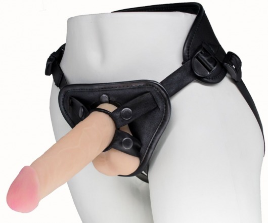 Пояс харнесс BEST UNI strap с 2 насадками - 18 и 22 см. - LOVETOY (А-Полимер) - купить с доставкой в Новочебоксарске