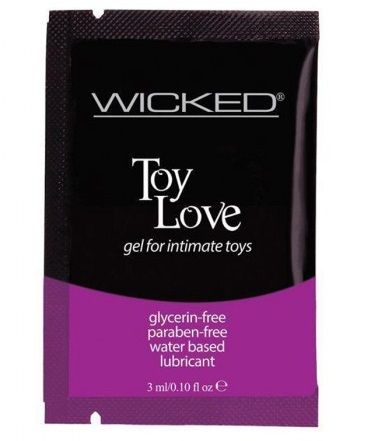 Лубрикант на водной основе для использования с игрушками WICKED Toy Love - 3 мл. - Wicked - купить с доставкой в Новочебоксарске