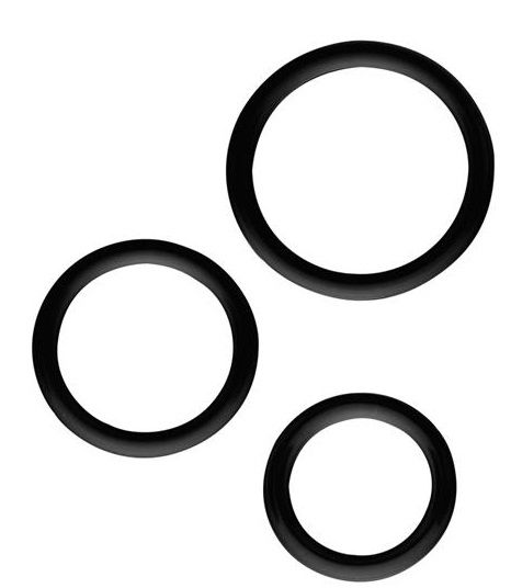Набор из 3 эрекционных колец SILICONE COCKRINGS - Dream Toys - в Новочебоксарске купить с доставкой