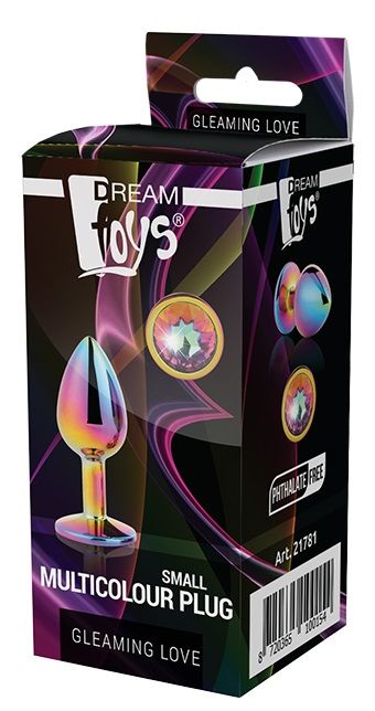 Голографическая анальная втулка с радужным кристаллом - 7,1 см. - Dream Toys - купить с доставкой в Новочебоксарске