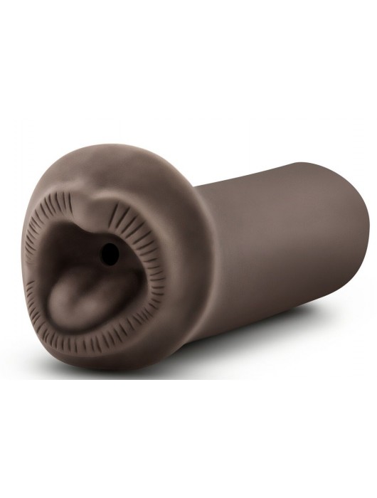 Коричневый мастурбатор-ротик Naughty Nicole - Blush Novelties - в Новочебоксарске купить с доставкой