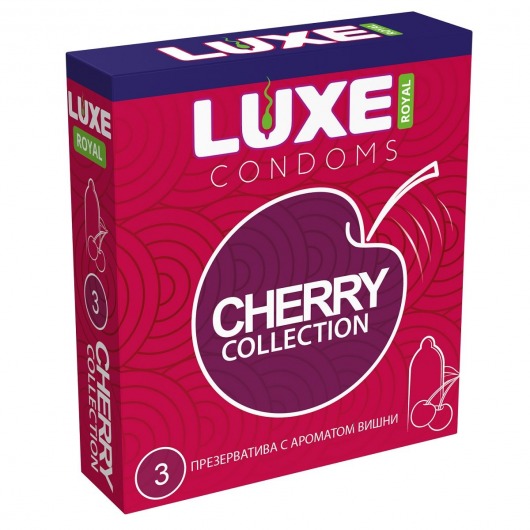 Презервативы с ароматом вишни LUXE Royal Cherry Collection - 3 шт. - Luxe - купить с доставкой в Новочебоксарске