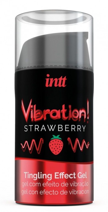 Жидкий интимный гель с эффектом вибрации Vibration! Strawberry - 15 мл. - INTT - купить с доставкой в Новочебоксарске