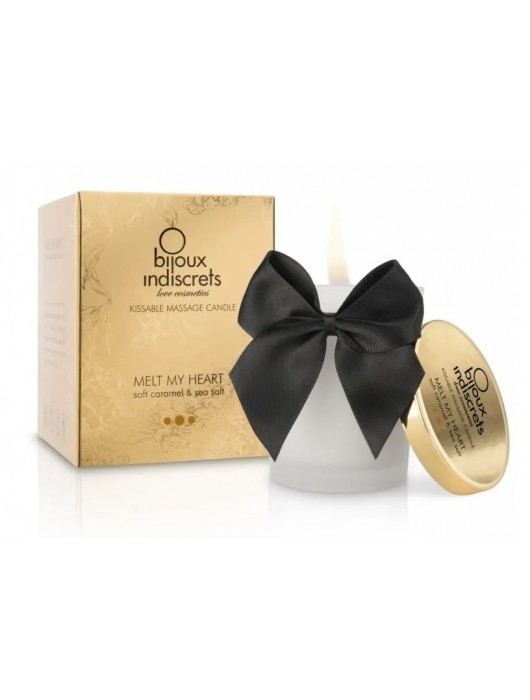 Массажная свеча Melt My Heart с ароматом карамели - 70 мл. - Bijoux Indiscrets - купить с доставкой в Новочебоксарске