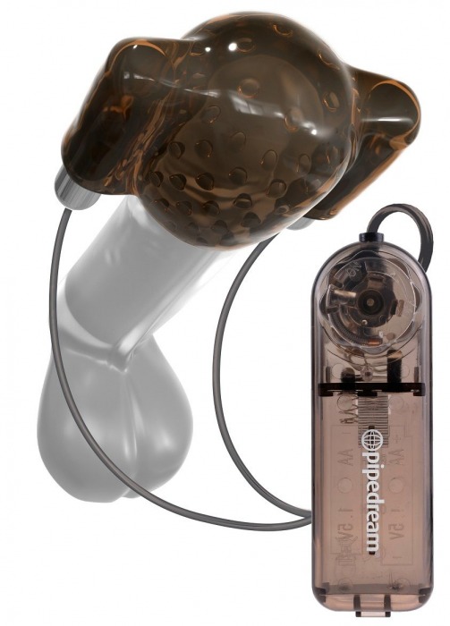 Дымчатый вибростимулятор головки пениса Dual Vibrating Head Teaser - Pipedream - в Новочебоксарске купить с доставкой