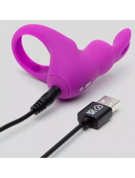 Фиолетовое эрекционное виброкольцо Happy Rabbit Cock Ring Kit - Happy Rabbit - в Новочебоксарске купить с доставкой