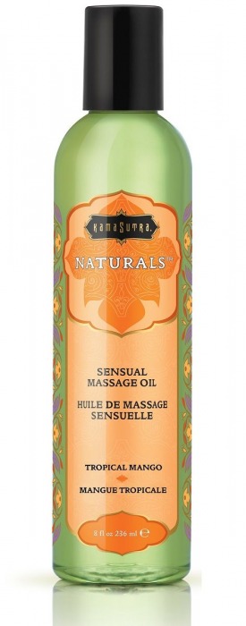 Массажное масло Naturals Tropical Mango с ароматом манго - 236 мл. - Kama Sutra - купить с доставкой в Новочебоксарске