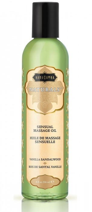 Массажное масло Naturals Vanilla Sandalwood с ароматом ванили и сандала - 236 мл. - Kama Sutra - купить с доставкой в Новочебоксарске