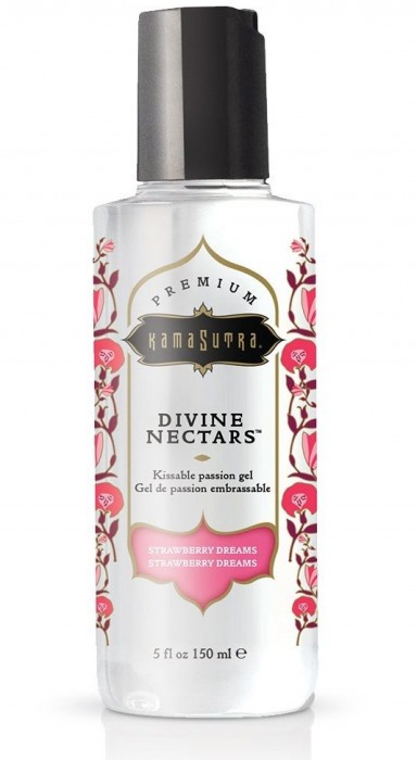 Гель-лубрикант на водной основе Divine Nectars Strawberry Dream с ароматом клубники - 150 мл. - Kama Sutra - купить с доставкой в Новочебоксарске