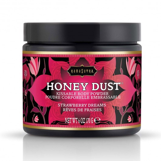 Пудра для тела Honey Dust Body Powder с ароматом клубники - 170 гр. - Kama Sutra - купить с доставкой в Новочебоксарске