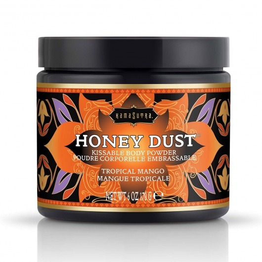 Пудра для тела Honey Dust Body Powder с ароматом манго - 170 гр. - Kama Sutra - купить с доставкой в Новочебоксарске