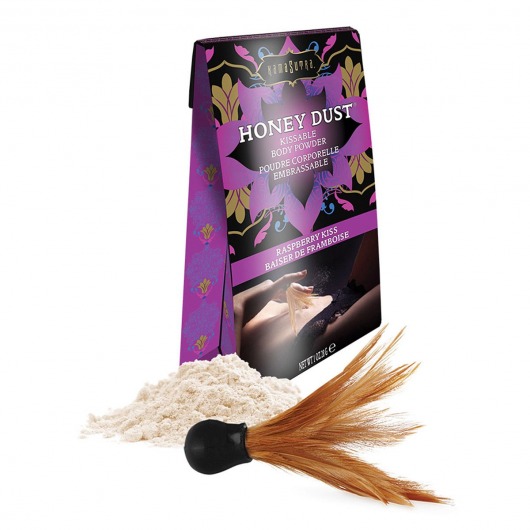 Пудра для тела Honey Dust Body Powder с ароматом малины - 28 гр. - Kama Sutra - купить с доставкой в Новочебоксарске